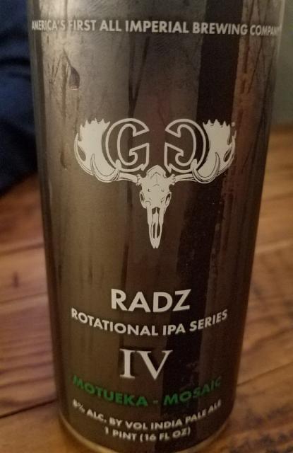 Radz 8.0%, Greater Good Imperial Brewing Co., United States