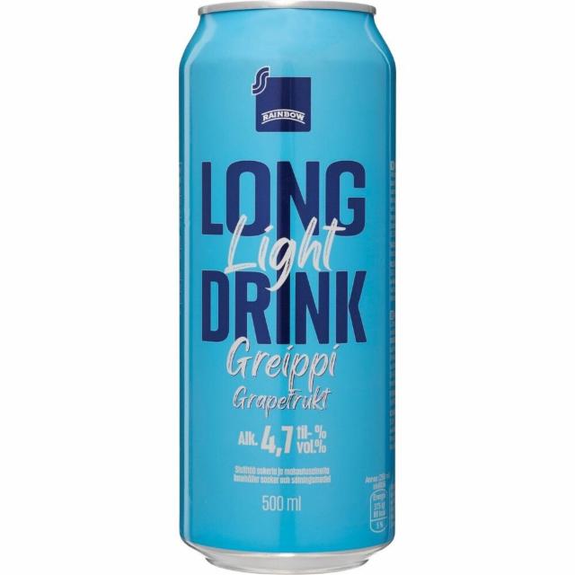 Rainbow Long Drink Greippi Light 4.7%, Laitilan Wirvoitusjuomatehdas, Finland