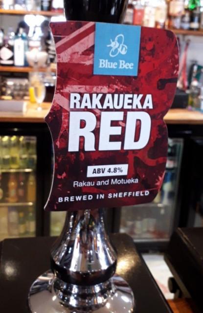 Rakaueka Red 4.8%, Blue Bee Brewery, England
