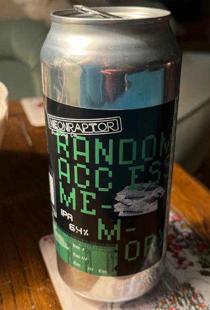 Random Access Memory 6.4%, Neon Raptor Brewing Co., England