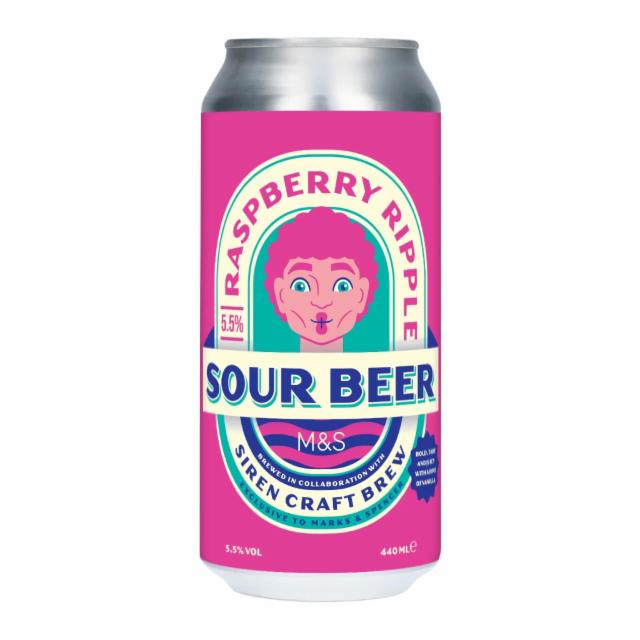 Rasberry Ripple Sour Beer 5.5%, Siren Craft Brew, England