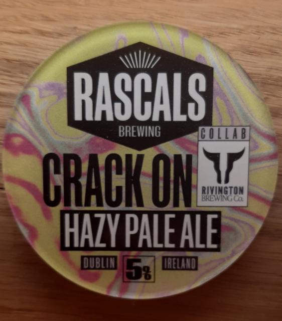 rascals crack on hazy pale ale 5.0%, Rascals Brewing, Ireland