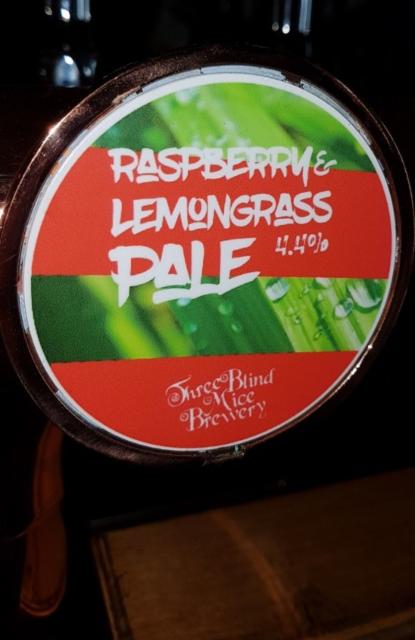 Raspberry & Lemongrass Pale 4.4%, Three Blind Mice Brewery, England