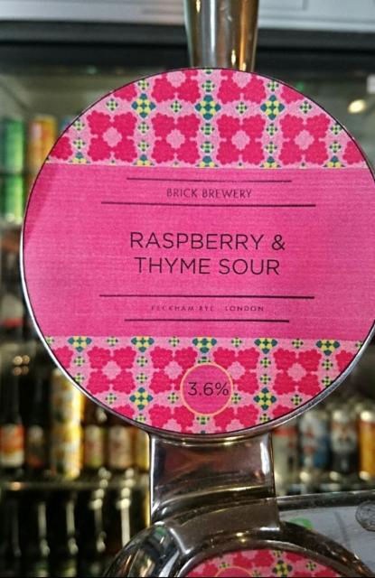 Raspberry & Thyme Sour 3.6%, Brick Brewery, England