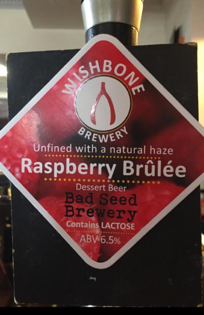 Raspberry Brûlée 6.5%, Wishbone Brewery, England