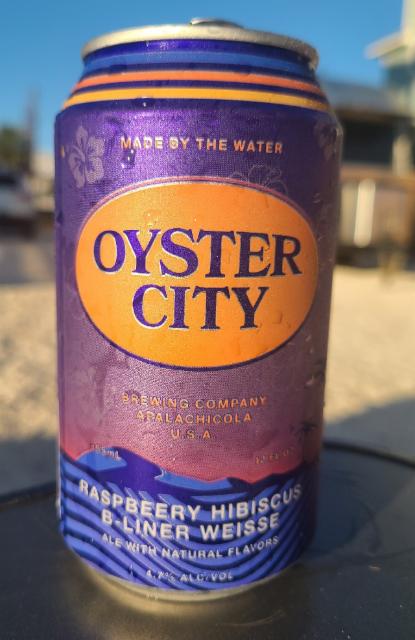 Raspberry Hibiscus B-Liner Weisse 4.7%, Oyster City Brewing Company, United States