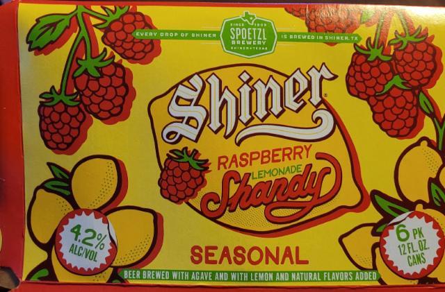 raspberry lemonade shandy, Spoetzl Brewery