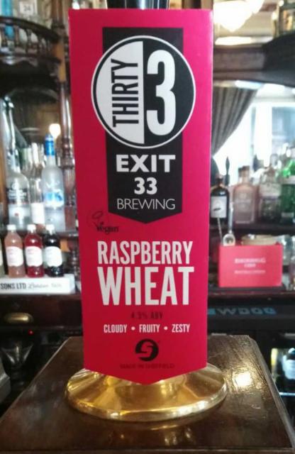 Raspberry Wheat 4.5%, Exit 33 Brewing, England