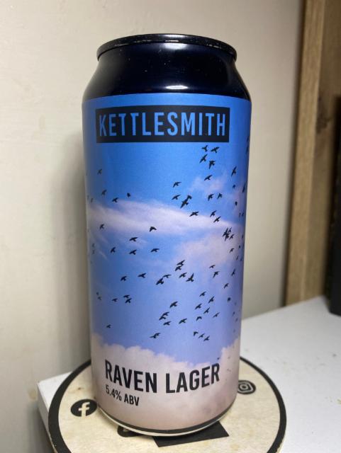 Raven Lager 5.4%, Kettlesmith Brewing Company, England