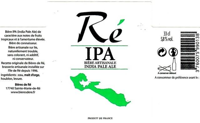Ré IPA 5.8%, Bières De Ré, France