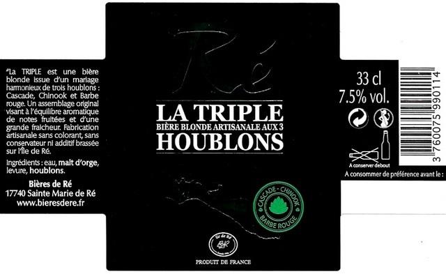 Ré La Triple Houblons 7.5%, Bières De Ré, France