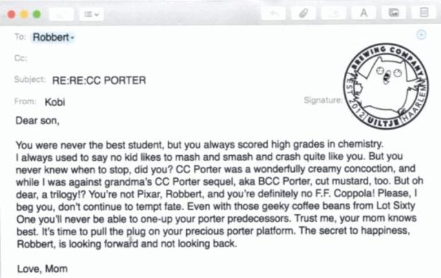 RE: RE: CC: Porter 8.0%, Uiltje Brewing Co, Netherlands