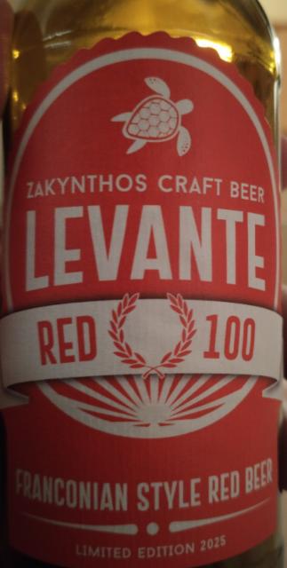 Red 100, Levante - Microbrewery Of Zakynthos Ltd.