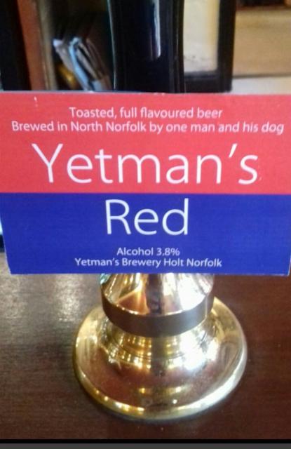 Red 3.8%, Yetman's Brewery, England