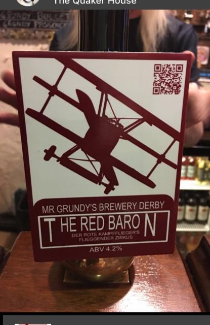 Red Baron 4.2%, Mr Grundy's Brewery, England