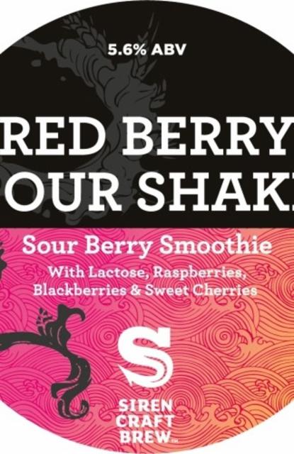 Red Berry Sour Shake 5.6%, Siren Craft Brew, England