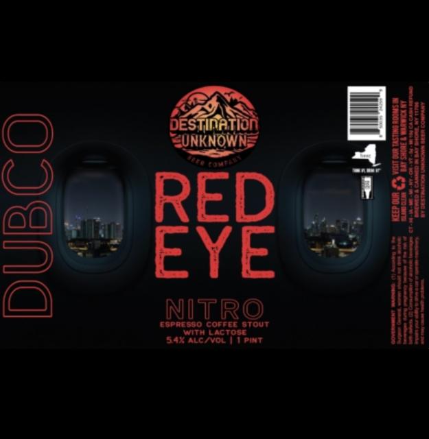 Red Eye 5.1%, Destination Unknown Beer Company, United States
