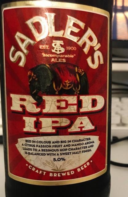 Sadler's Red IPA 5.0%, Sadler's Ales, England
