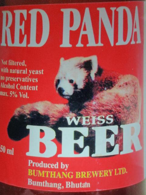 Red Panda 5.0%, Bumthang Brewery LTD., Bhutan