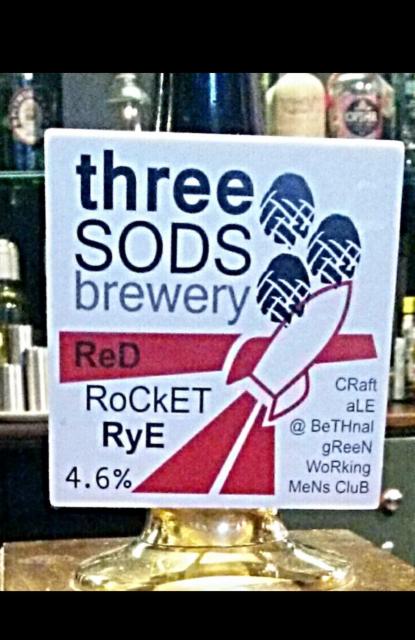 Red Rocket Rye 4.6%, Three Sods Brewery, England
