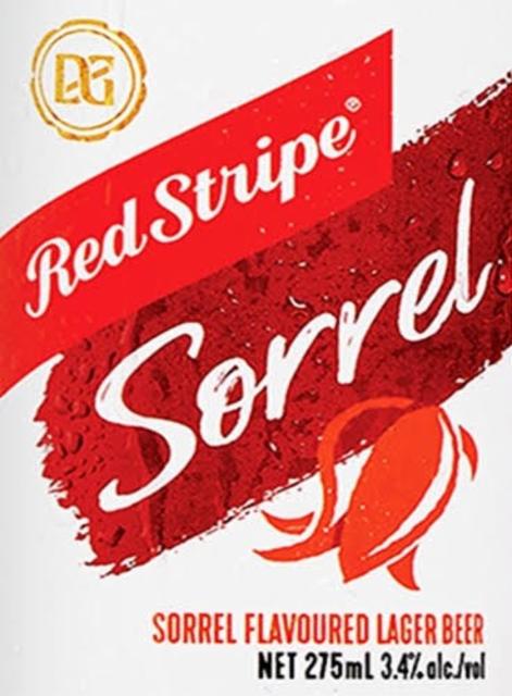 Red stripe sorrel 3.4%, Desnoes and Geddes (Diageo PLC), Jamaica