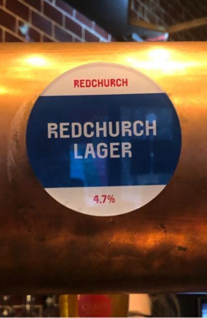 Redchurch lager 4.7%, The Redchurch Brewery, England