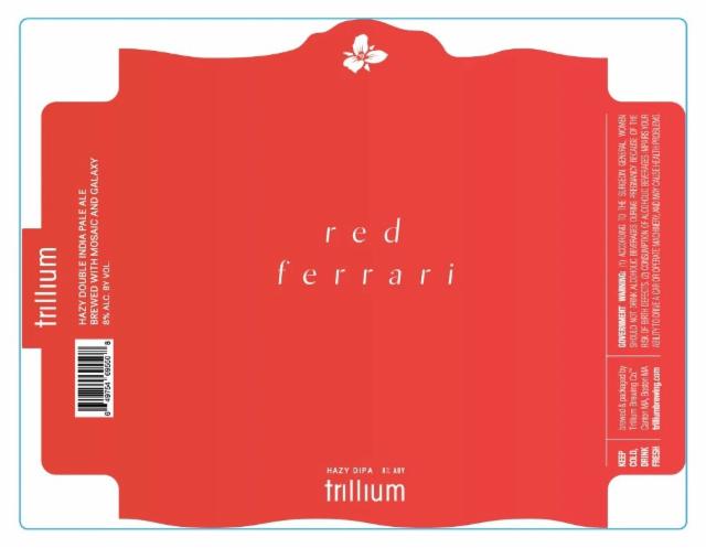 redferrari (Freaky Friday Edition) 8.0%, Trillium Brewing Company, United States