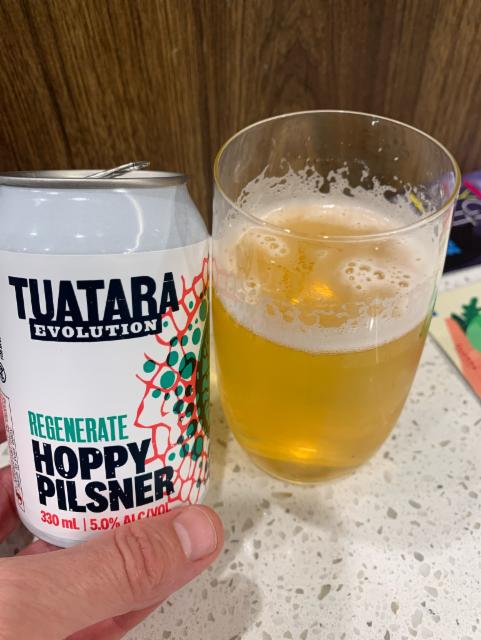 Regenerate Hoppy Pilsner 5.0%, Tuatara Brewery (Heineken), New Zealand