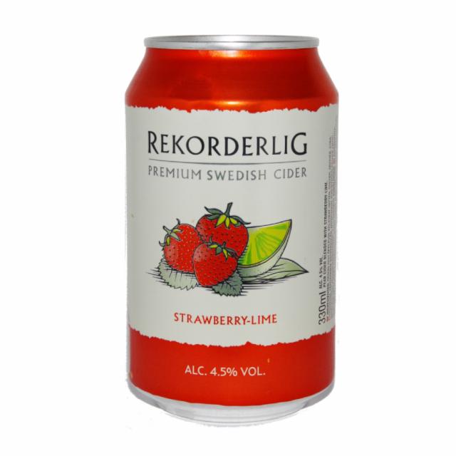 Rekorderlig strawberry-lime 4.5%, Åbro Bryggeri, Sweden