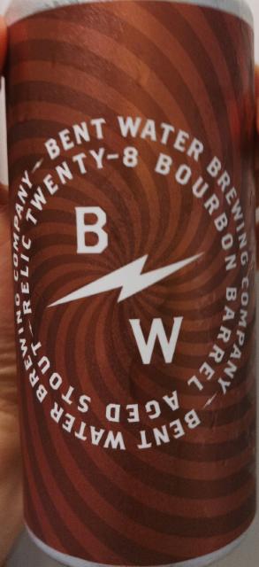 relic twenty-8 bourbon barrel aged stout 13.0%, Bent Water Brewing, United States