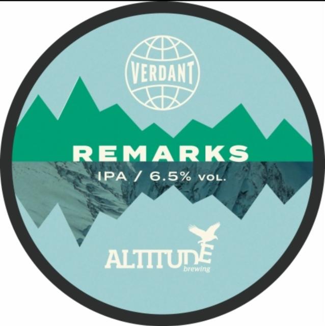 Remarks (Travellers Series) 6.5%, Verdant Brewing Co., England