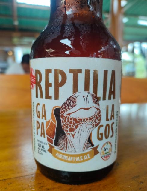 Reptilia american pale ale 6.0%, Reptilian Galapagos Brewery, Ecuador