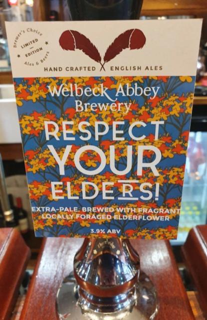 Respect Your Elders! 3.9%, Welbeck Abbey Brewery, England