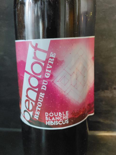 Retour du givre - Double blanche hibiscus, Brasserie Bendorf
