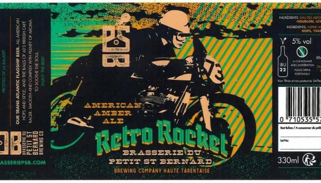 Retro Rocket 4.5%, Brasserie Du Petit Saint Bernard Brewing Co (PSB), France