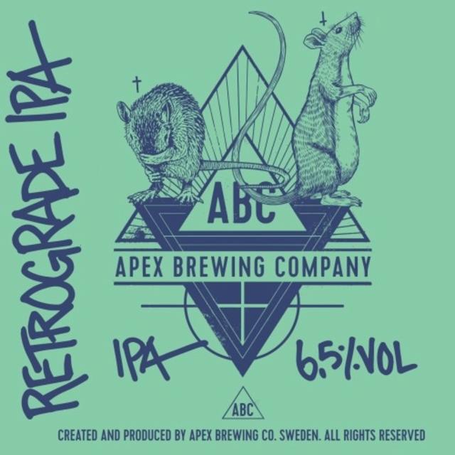 Retrograde IPA 6.5%, Apex Brewing Company, Sweden