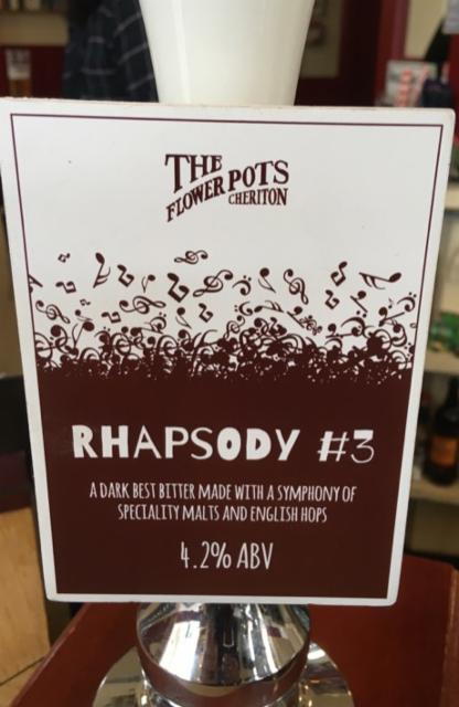 Rhapsody #3 4.2%, The Flowerpots, England