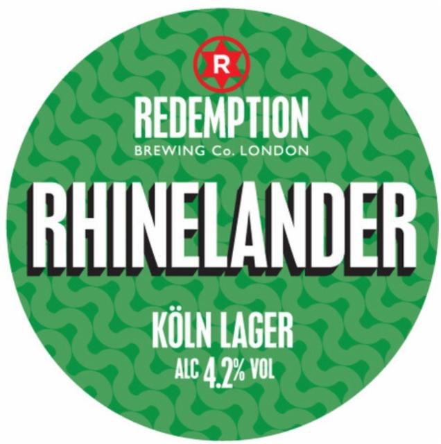 Rhinelander 4.2%, Redemption Brewing Co, England