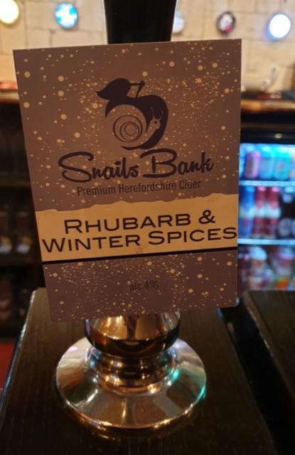 Rhubarb & Winter Spices 4.0%, Snails Bank Cider, England