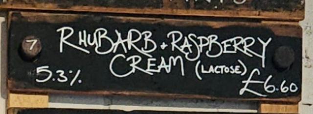 Rhubarb and raspberry cream, The Runaway Brewery