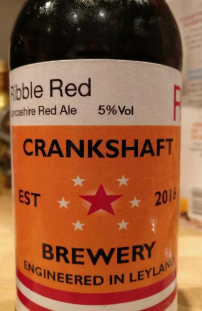 Ribble Red 5.0%, Crankshaft Brewery, England