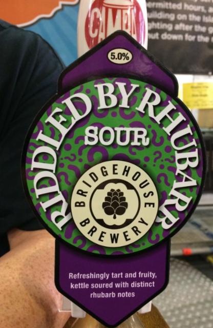 Riddled By Rhubarb 5.0%, Bridgehouse Brewery, England