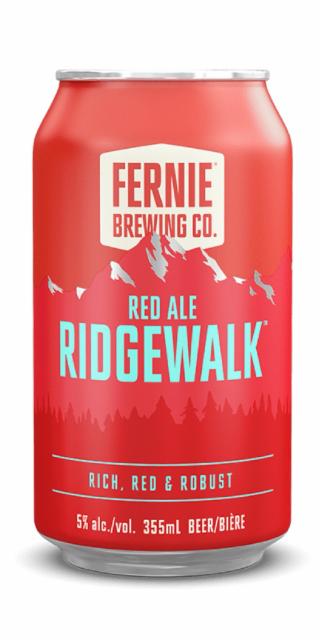 Ridgewalk Red Ale 5.0%, Fernie Brewing Company, Canada