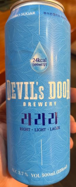 Right Light Lager 3.7%, Devil`s Door, South Korea