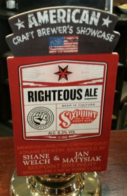 Righteous Ale 6.3%, Sixpoint Brewery, United States