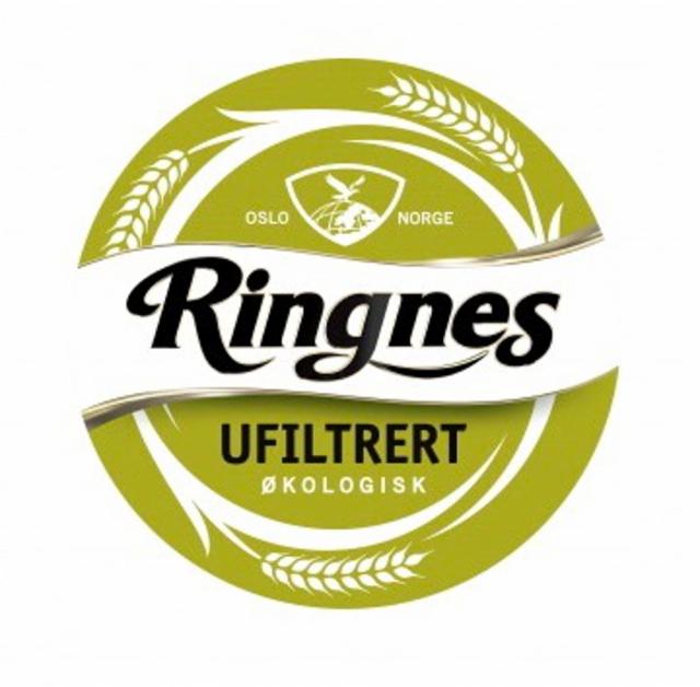 Ringnes Økologisk Ufiltrert Pilsner 4.5%, Ringnes Bryggeri (Carlsberg Group), Norway
