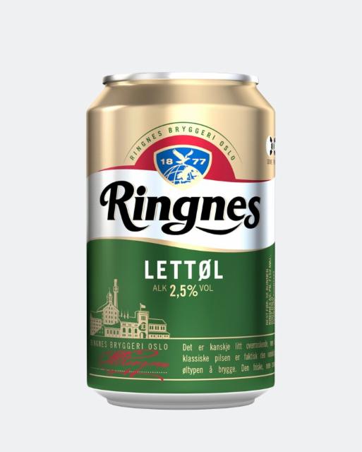 Ringnes Lettøl 2.5%, Ringnes Bryggeri (Carlsberg Group), Norway