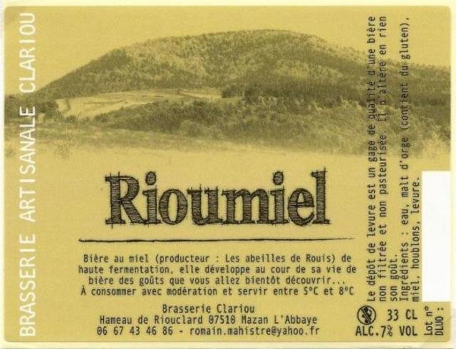 Rioumiel 7.0%, Brasserie Clariou, France