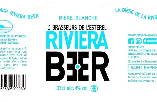 Riviera Beer Blanche 4.0%, Les Brasseurs De L'Esterel (Riviera Beer), France