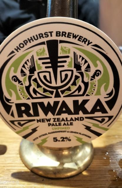 RIWAKA 5.2%, Hophurst Brewery, England